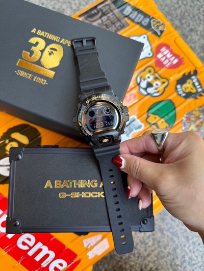 A BATHING APE BAPE BAPE x G-SHOCK GM6900運動手錶-GS小