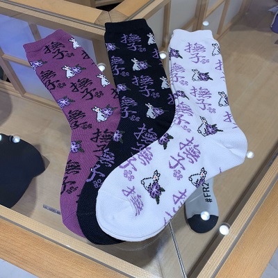 日本製 FR2 滿版撫子襪(京都限定)
