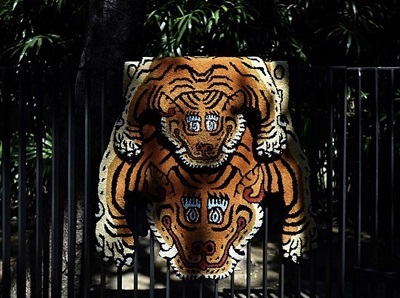 F.C.Real BRISTOL TIGER LARGE RUG BROWN-